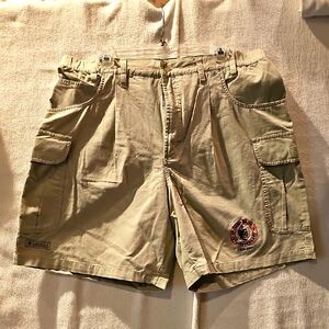 Columbia Men's 38 Khaki Shorts Camp Naish 75th Anniversary Embroidery